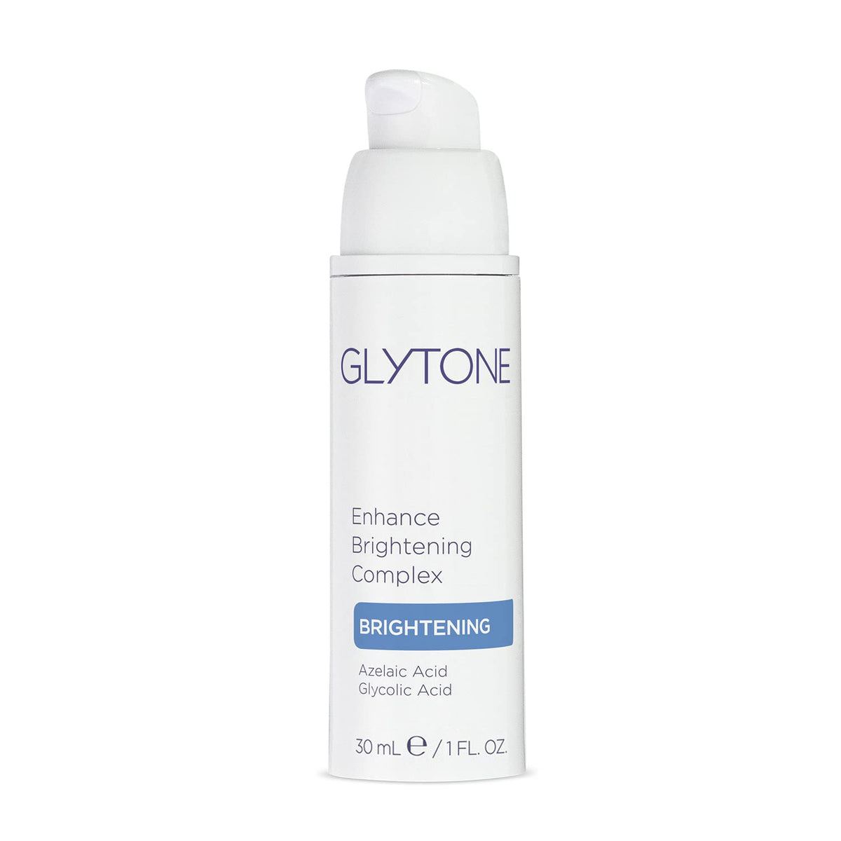 GLYTONE Enhance Brightening Complex bottle for daily use to promote brighter, more even skin tone.