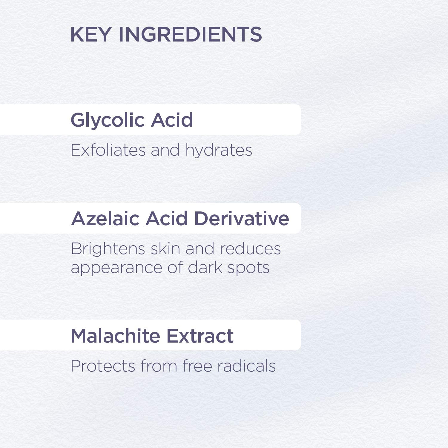 GLYTONE Enhance Brightening Solution on cotton pad for gentle daily exfoliation.