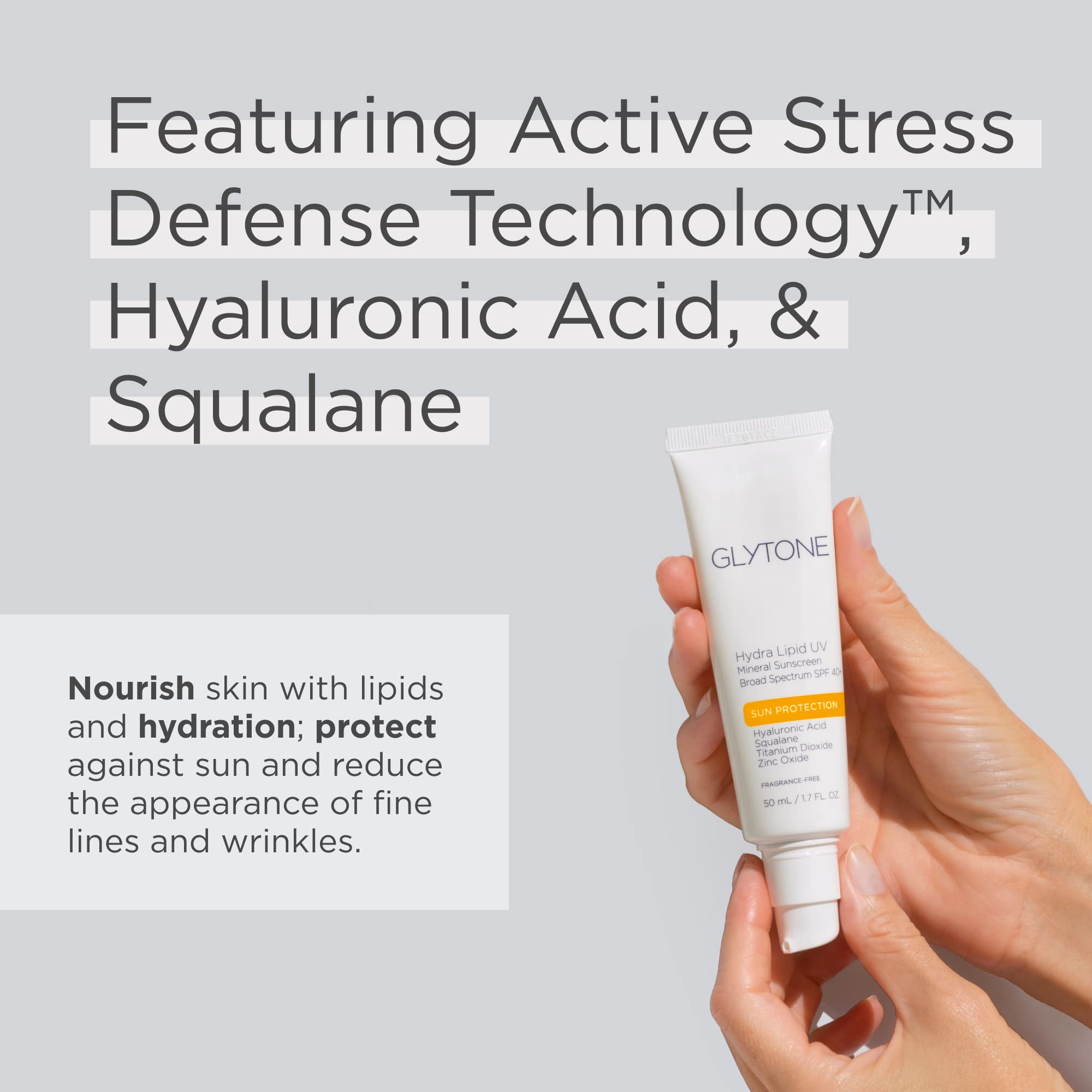 Close-up of the sunscreen texture for easy blending and even coverage.