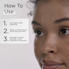 Nighttime usage scene showing Glytone Micro-Peel application on clean skin