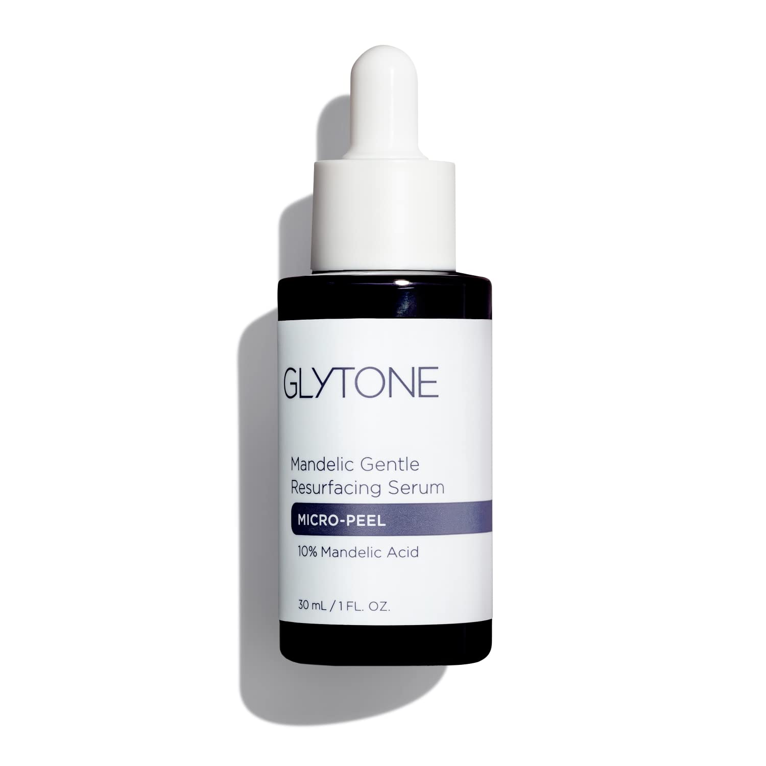 Glytone Micro-Peel bottle close-up showing gentle exfoliation and clarity.