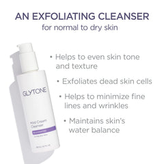Glytone Cleanser removes makeup and grime with a creamy, non-drying formula.