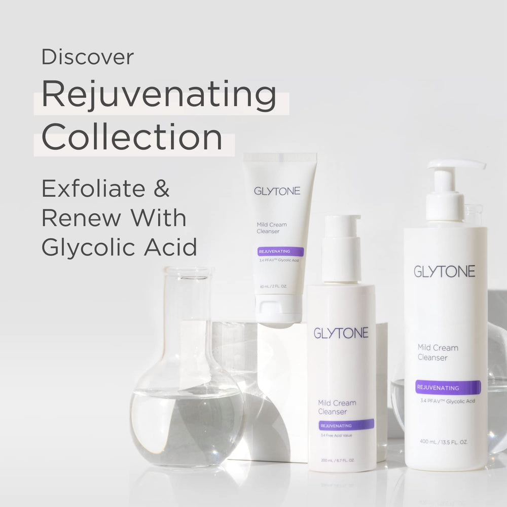 GLYTONE Mild Gel Exfoliating Cleanser Glycolic acid focus with 4.7% free acid.
