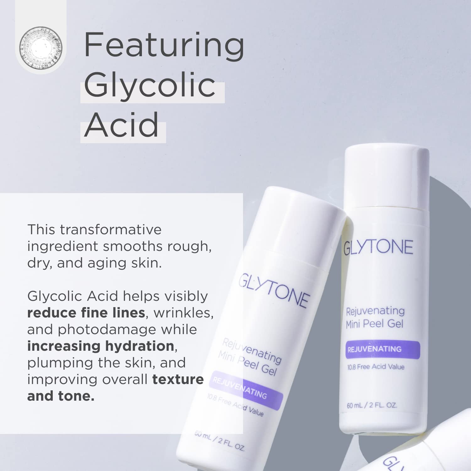 Glytone peel gel applied during a 10-minute treatment