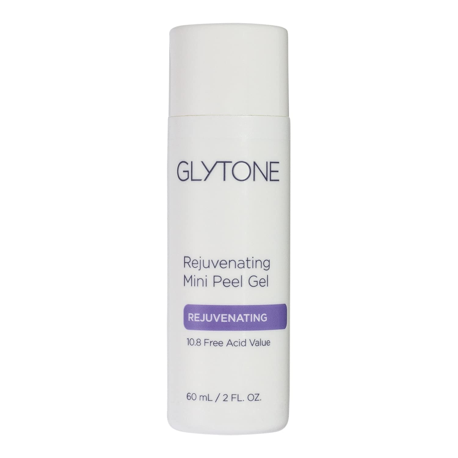 GLYTONE mini peel gel bottle closeup for at-home exfoliation