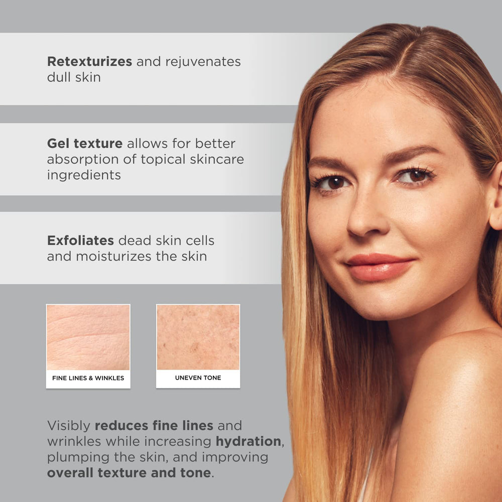 Close-up of Glytone gel texture for gentle exfoliation