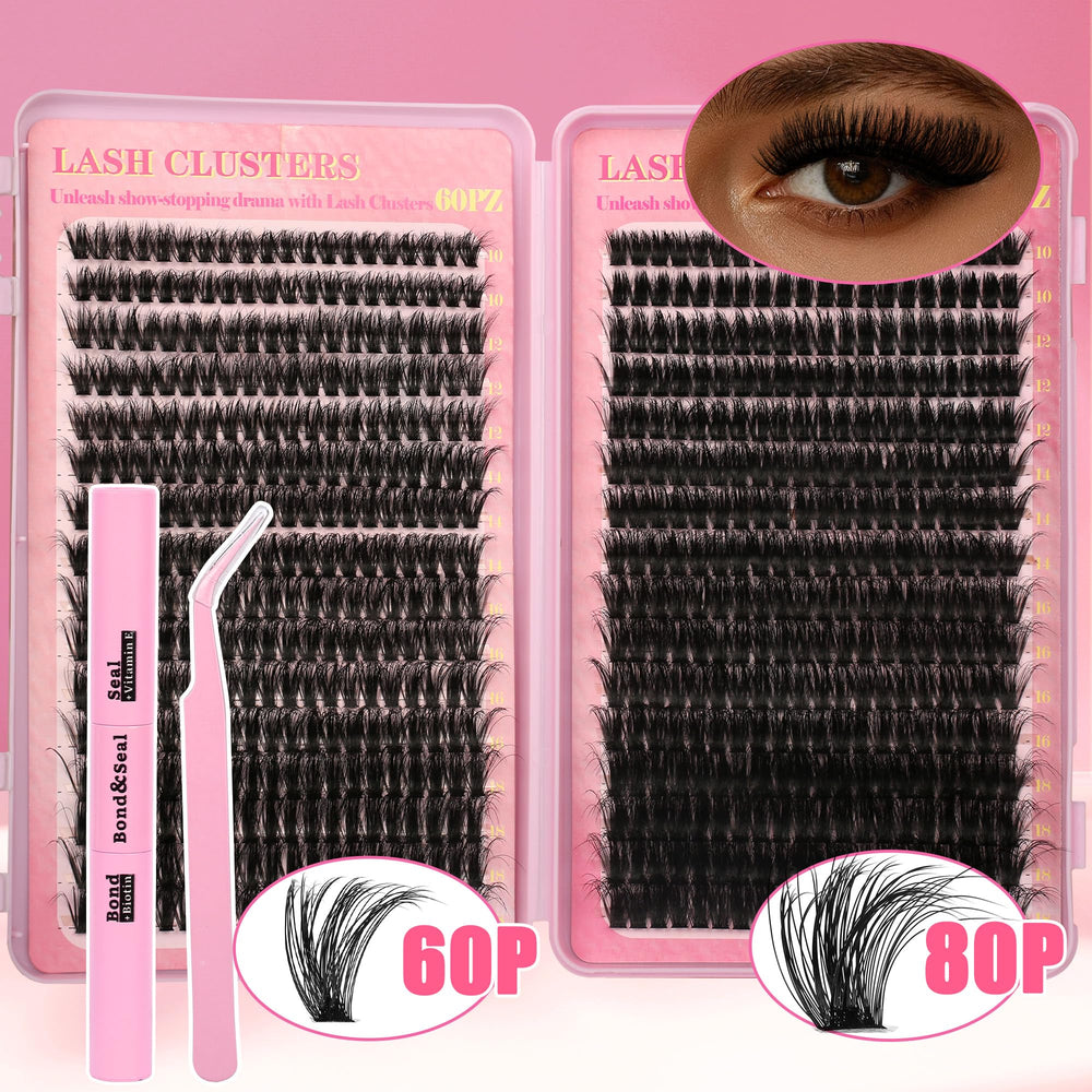 Gmagictobo lash clusters 10mm-18mm varied lengths for custom eye looks.