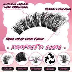 Gmagictobo lash tweezers for precise placement of clusters.