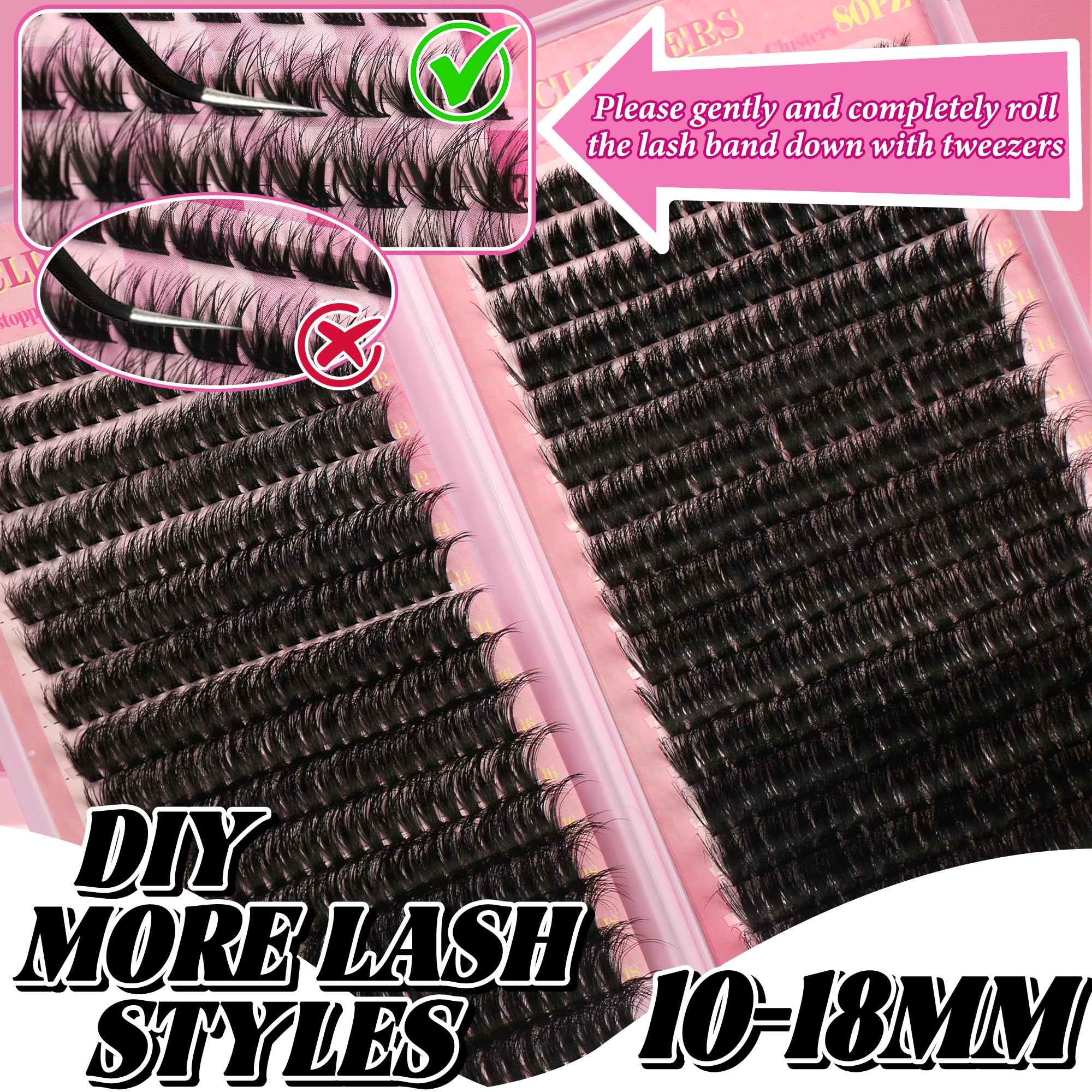 Gmagictobo comprehensive kit with steps for easy DIY lash artistry.