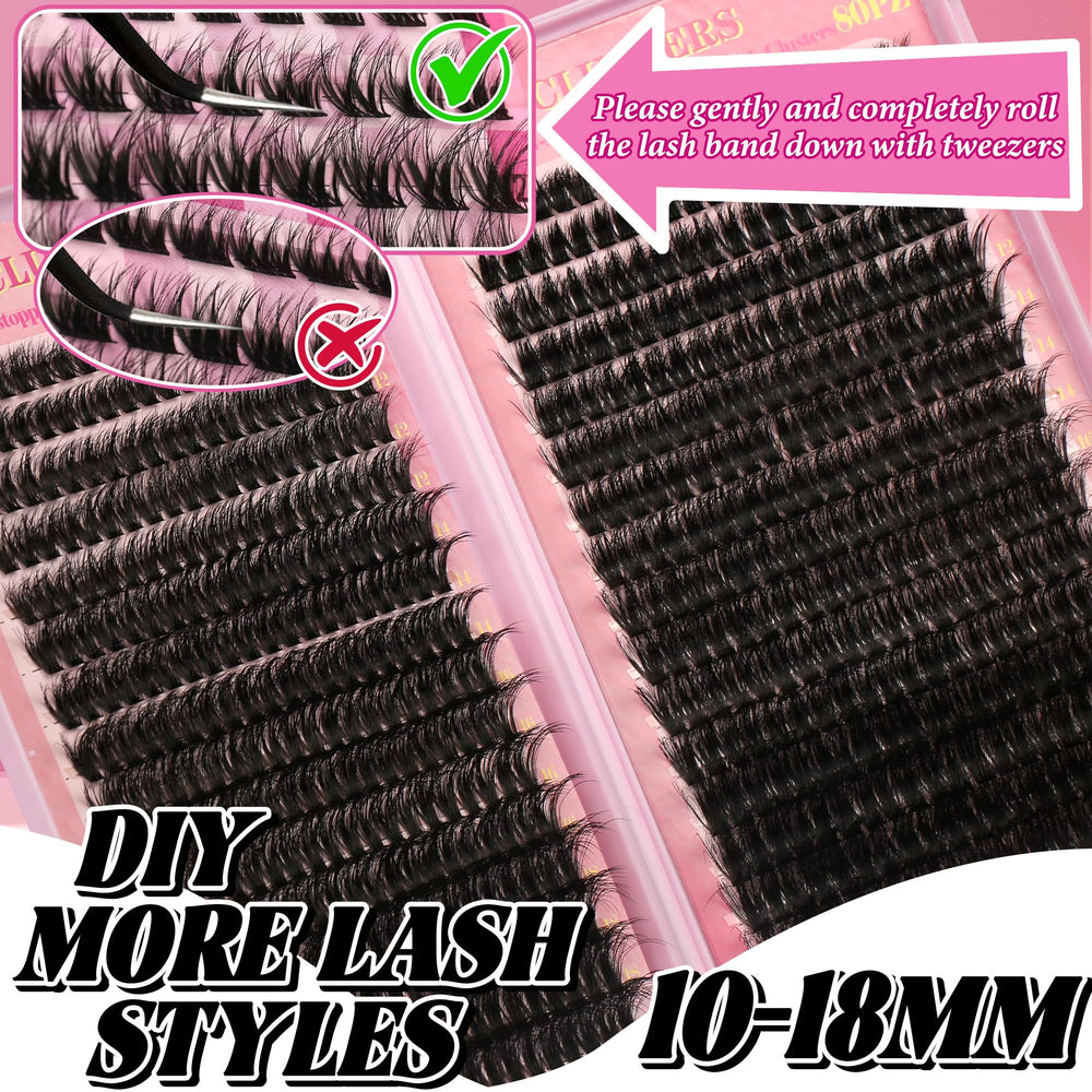 Gmagictobo comprehensive kit with steps for easy DIY lash artistry.
