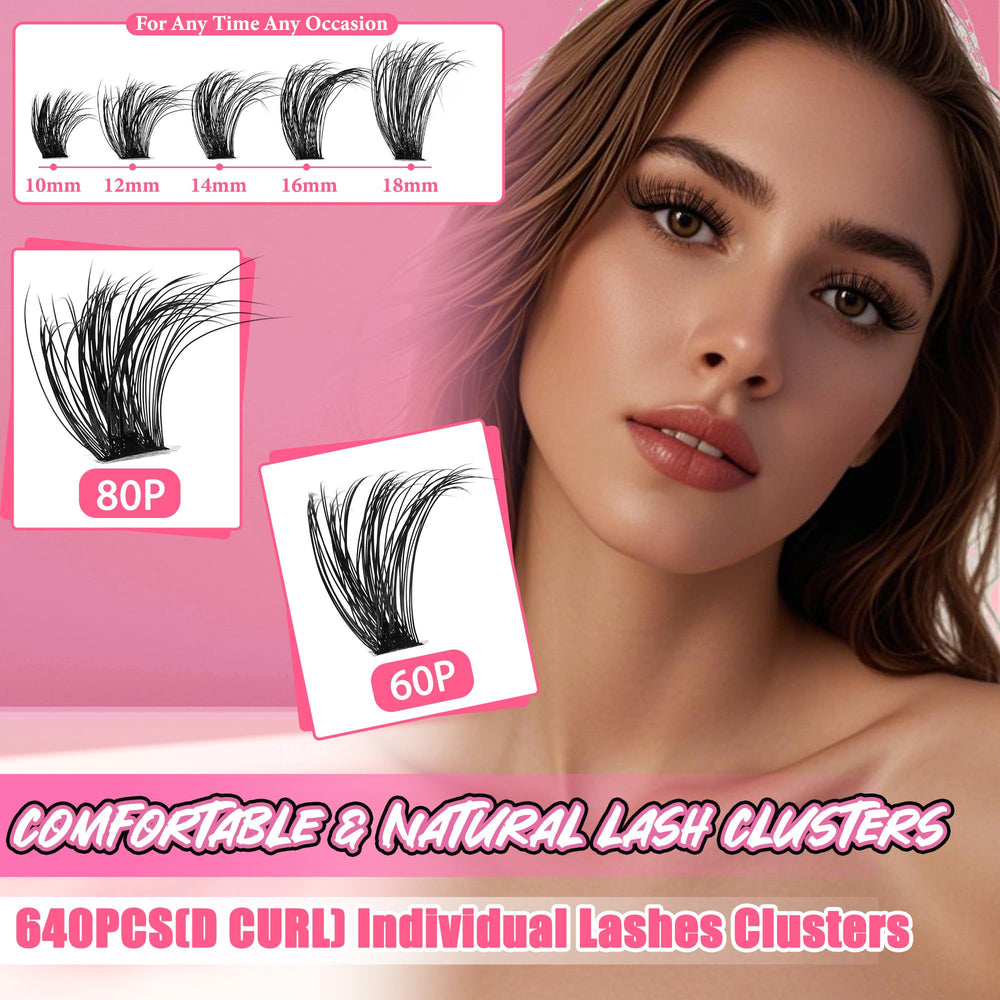 Gmagictobo soft synthetic fiber lash clusters feel lightweight and comfortable.