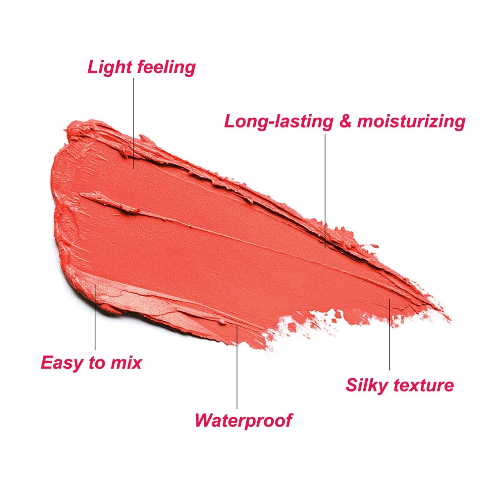 GMaxit blush stick being fingertip-blended for a seamless finish.