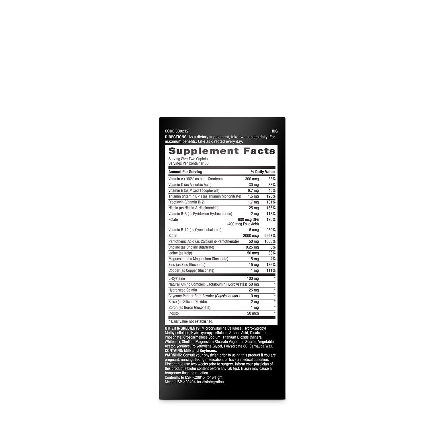 GNC Men's Ultra NourishHair capsules close-up showing easy daily use