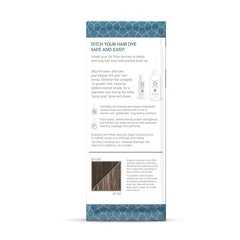 Go Gray Remove aloe vera and soy protein for moisture and strength.