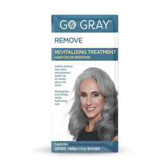 Go Gray Remove bottle application for gentle color stripping to reveal gray tones.