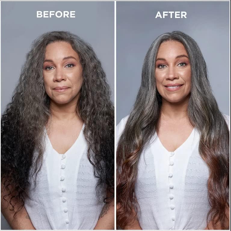 Go Gray Treatment System box shows complete kit for gradual color removal.