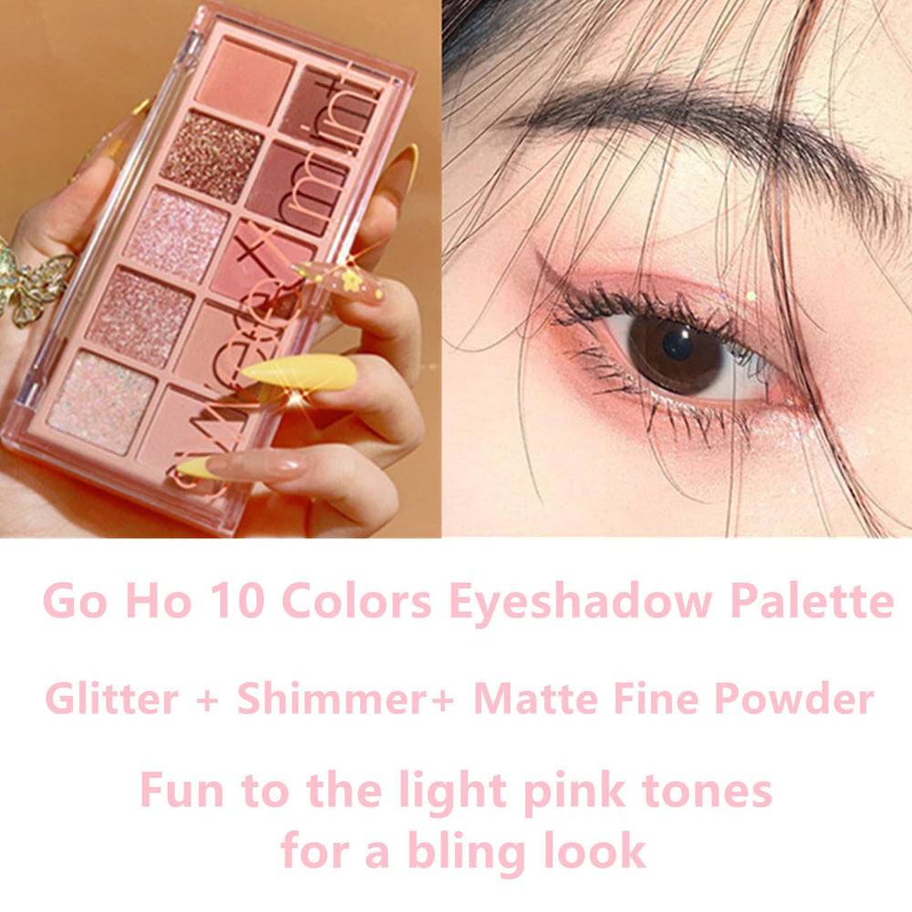Go Ho 10 Colors Eyeshadow Palette easy removal with makeup remover.
