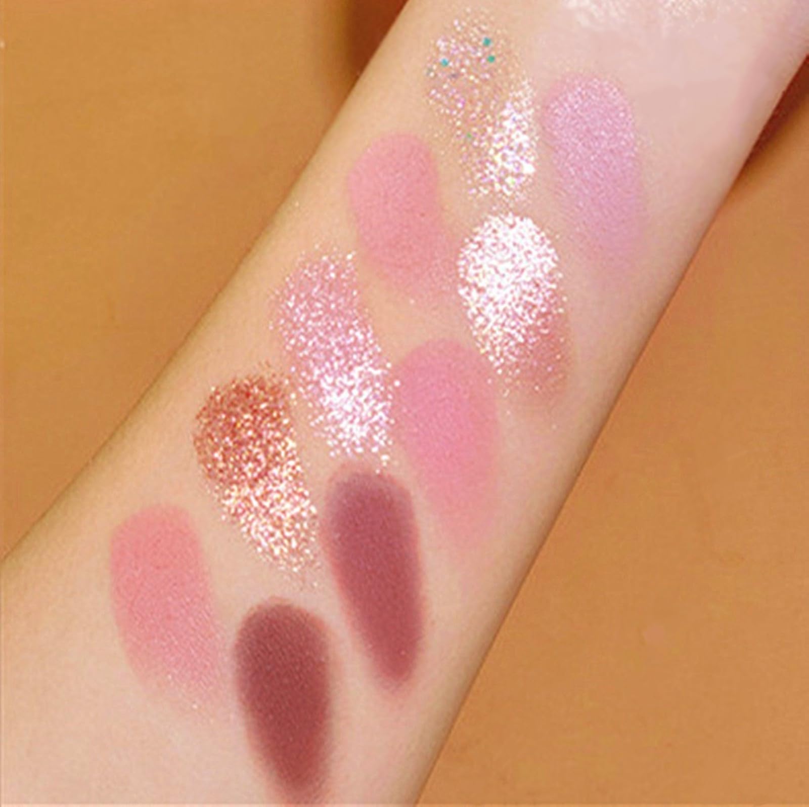 Go Ho 10 Colors Eyeshadow Palette matte, glitter, shimmer for depth and glow.