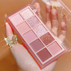 Go Ho 10 Colors Eyeshadow Palette open cover button for easy access.