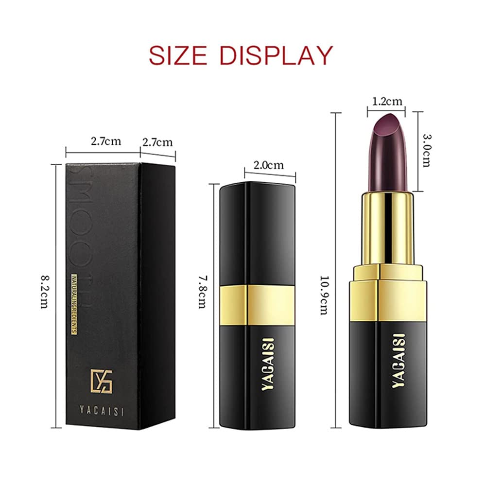 Go Ho Black Lipstick waterproof formula endures wear while keeping lips nourished.
