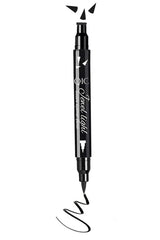 Go Ho Black Liquid Eyeliner Stamp pen provides precise winged lines with long wear.