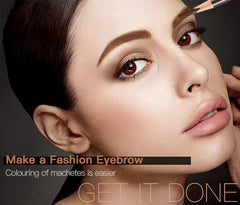 Go Ho brown eyebrow pencil swatch in medium brown for defined brows.