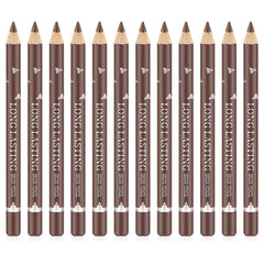 Go Ho brown eyebrow pencil set packaging showing 12-piece kit for versatile brow styling.