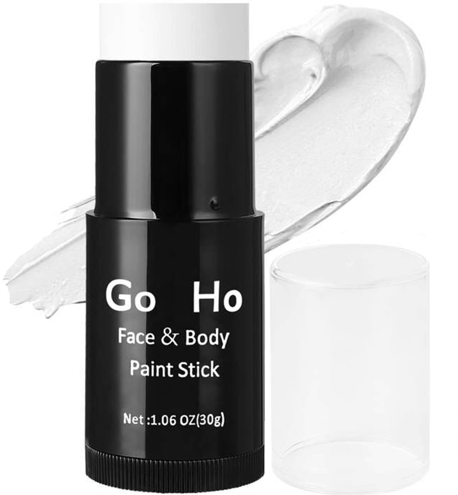 Go Ho cream blendable clown white paint stick base for a smooth cosplay foundation.