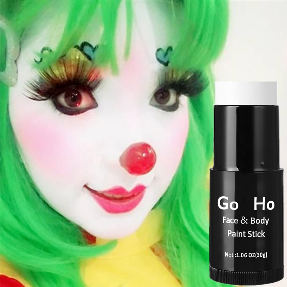 Go Ho full-coverage white body paint for dramatic designs.