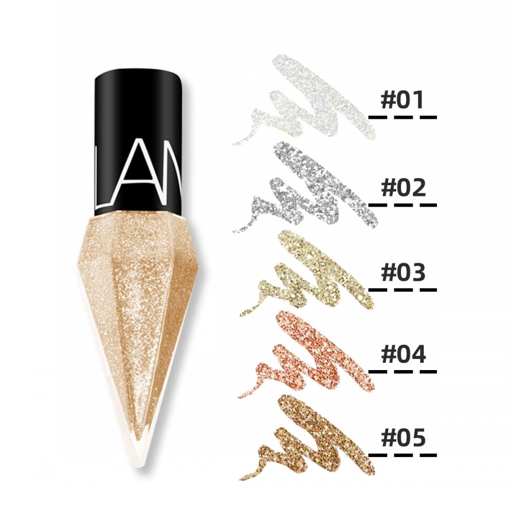 Go Ho Glitter Liquid Eyeliner Champagne Gold soft versatile sparkle