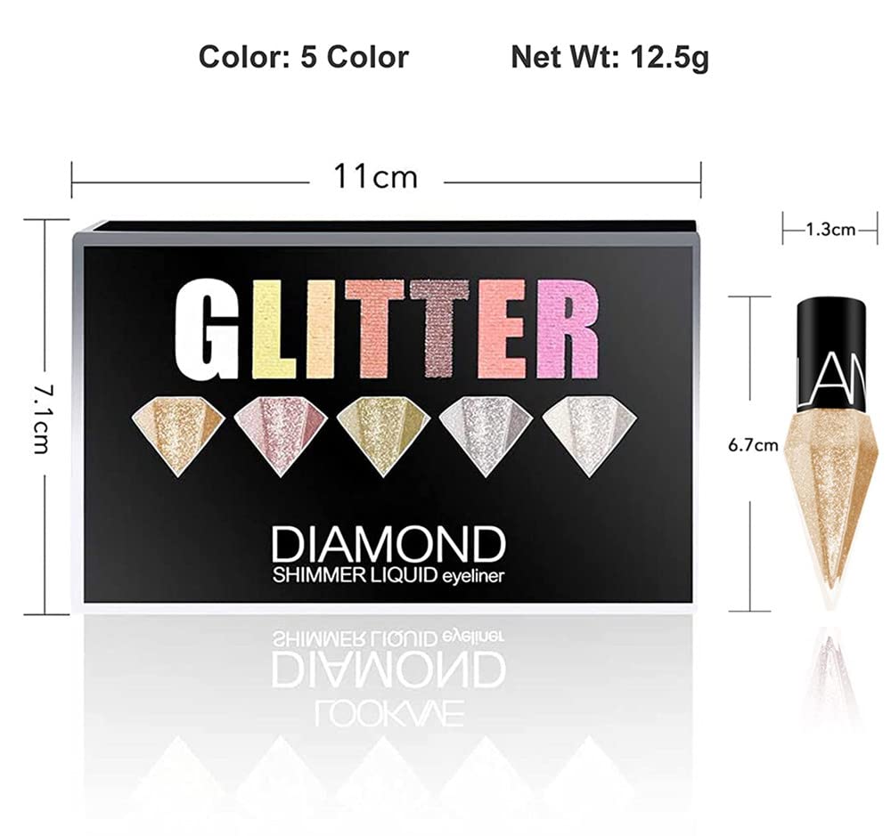 Go Ho Glitter Liquid Eyeliner Precision Nib enables smooth, precise lines