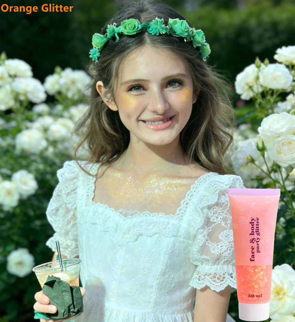 Go Ho Glitter on hair and nails delivers bold wearable shimmer.