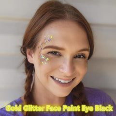 Go Ho Gold holographic glitter close-up with chunky and fine pieces.