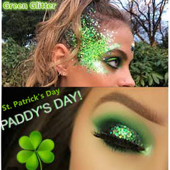 Go Ho green glitter on body for mermaid-like glow.