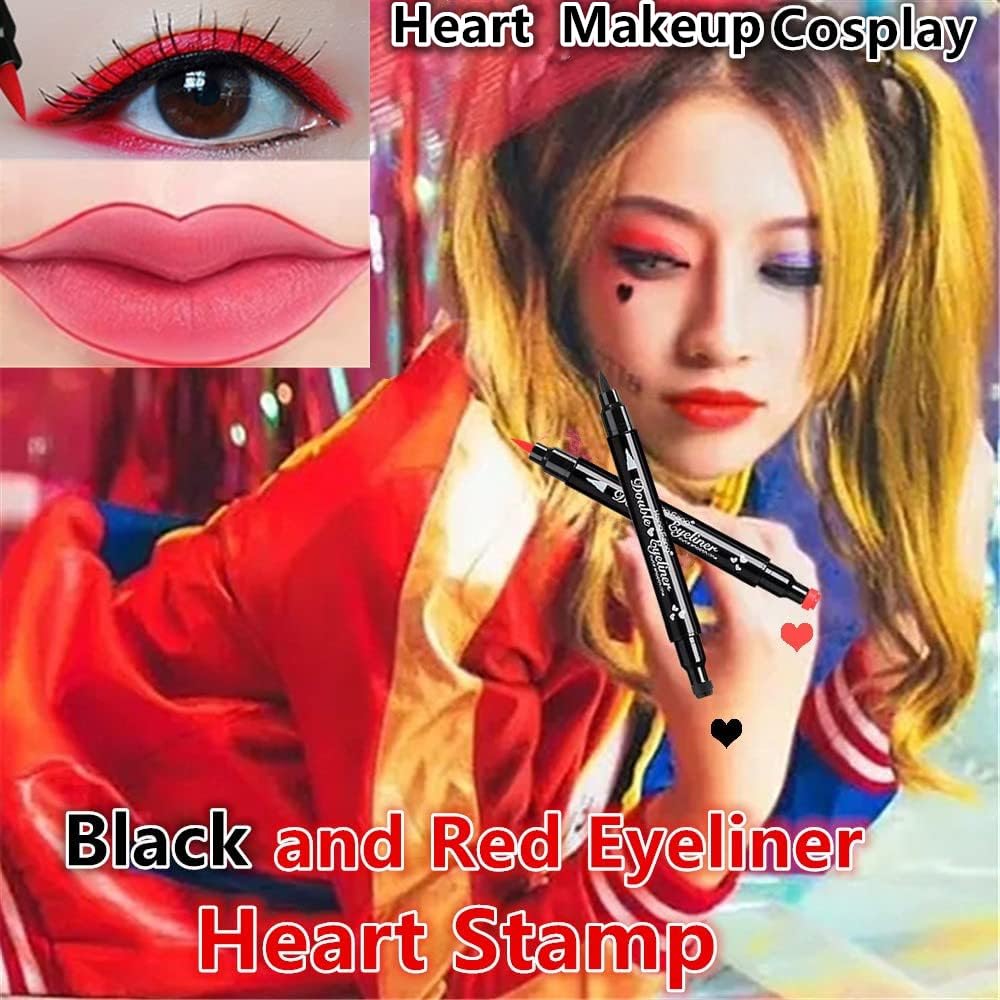 Go Ho black and red heart shapes ideal for Harley costumes