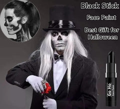 Go Ho SFX clown black face paint for vampiric or monster makeup effects.