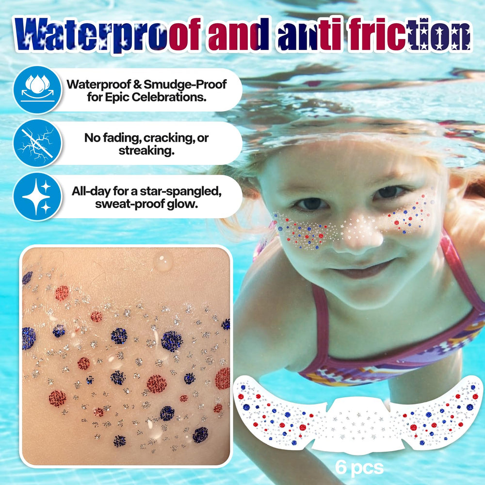 Go Ho 4th of July glitter freckles for parade-ready outfits