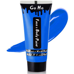 Go Ho Royal Blue face paint bottle with bold color for quick coverage.