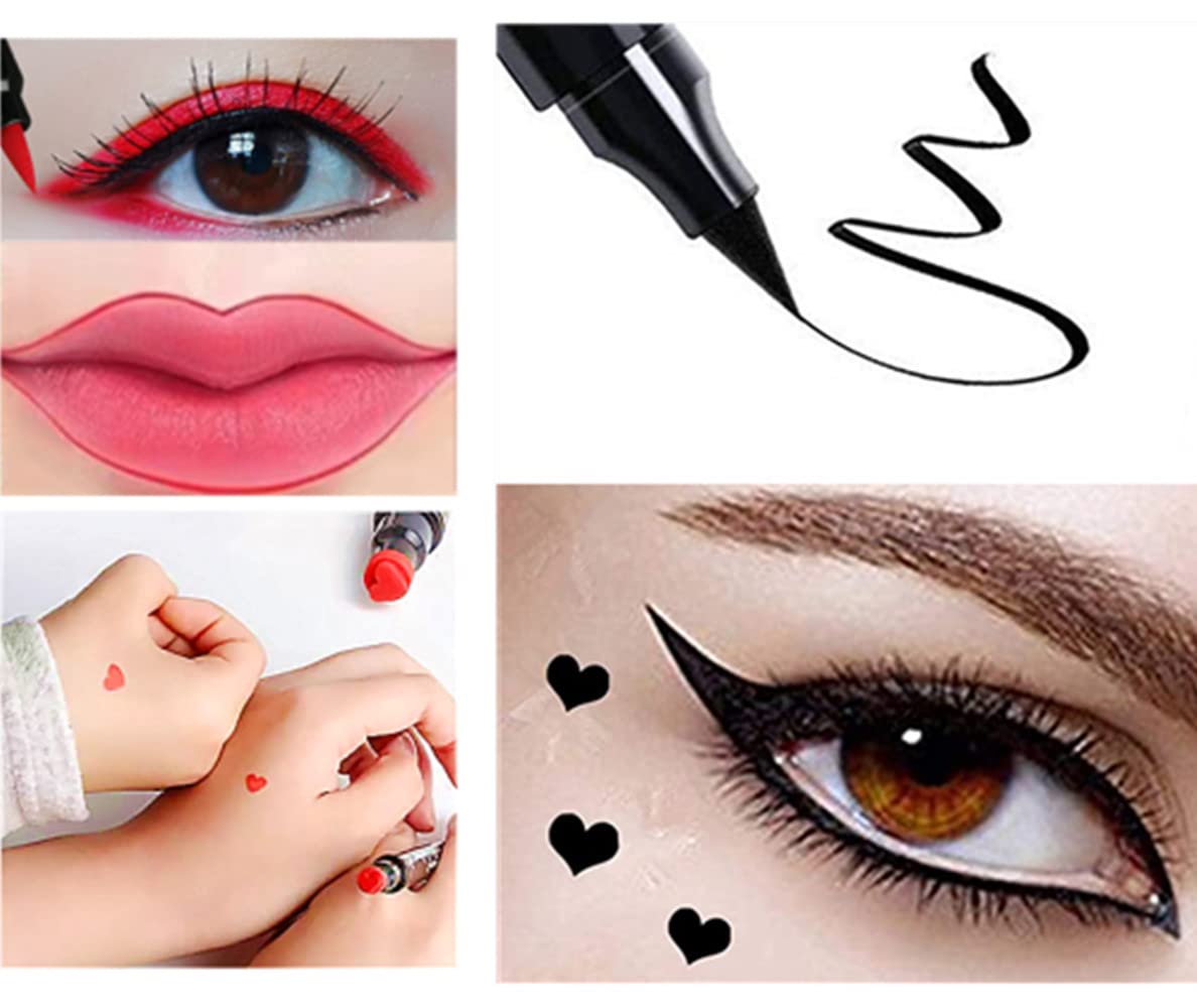 Go Ho smudge-proof heart eyeliner for everyday cute cat-eye