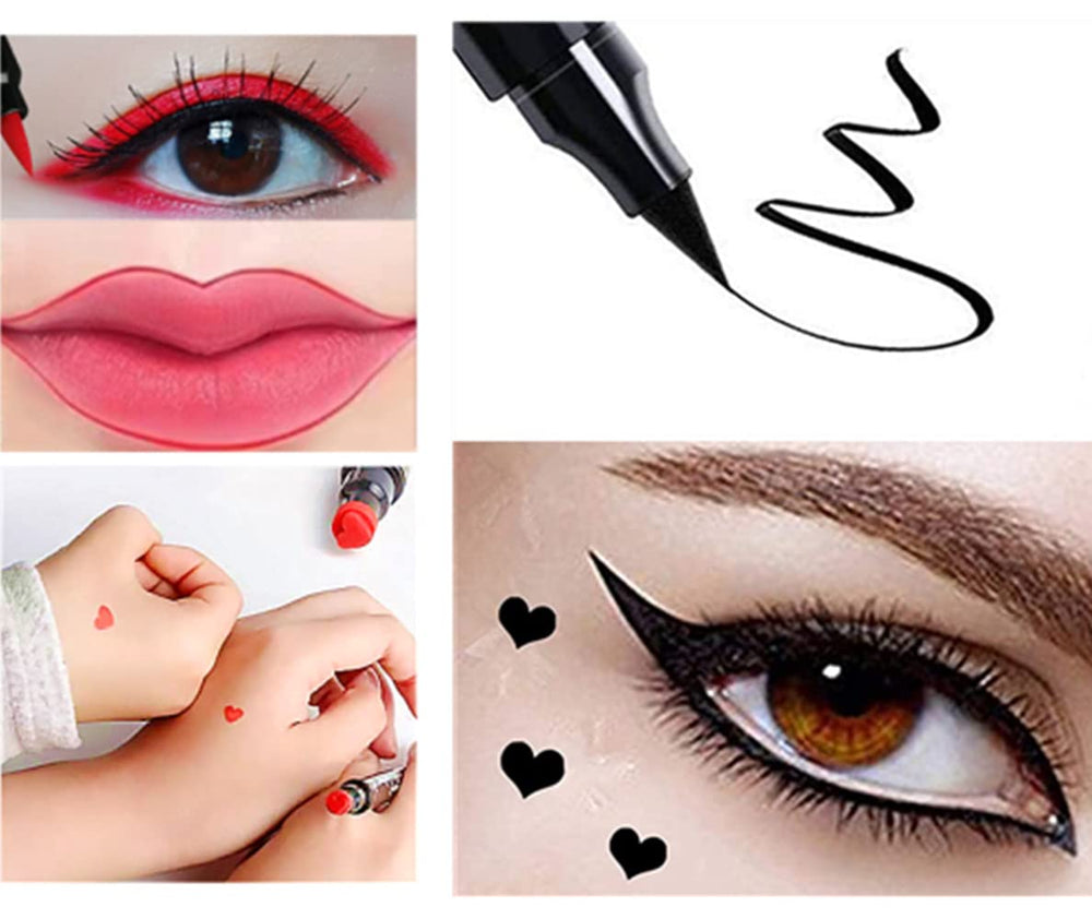 Go Ho smudge-proof heart eyeliner for everyday cute cat-eye