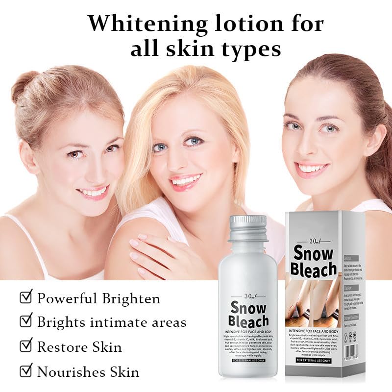 Go Ho Snow Bleach Cream bikini area for intimate skin lightening potential.