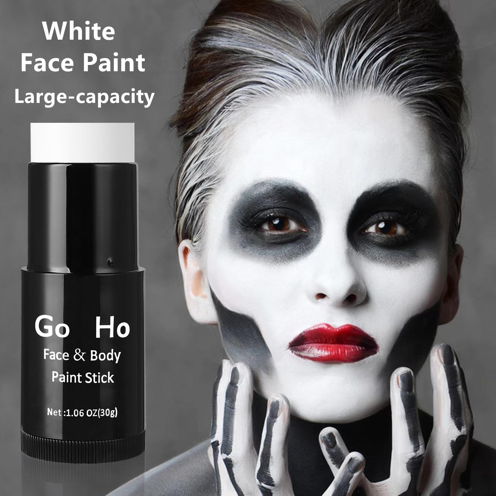 Go Ho vegan non-toxic white paint stick suitable for sensitive skin.