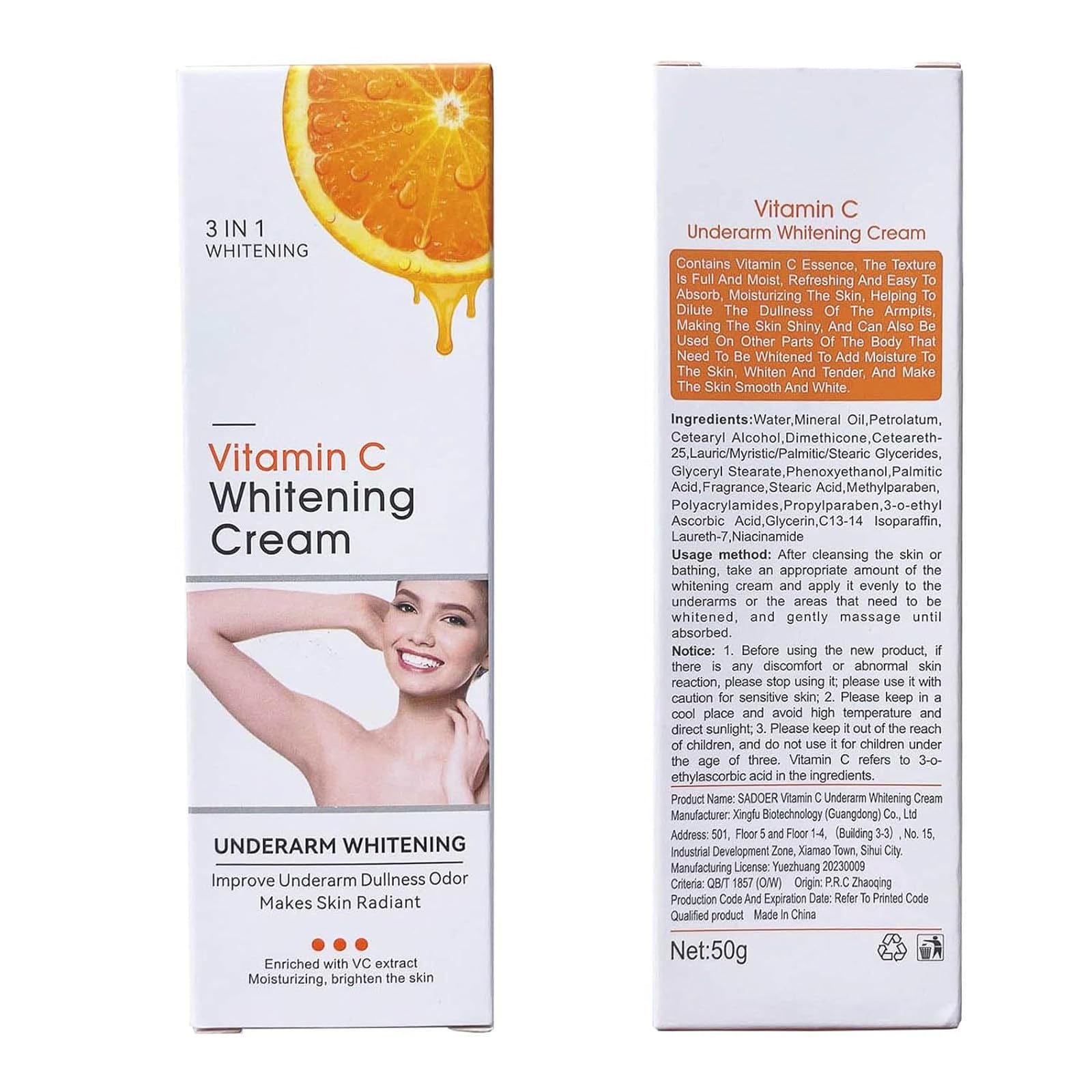 Go Ho Vitamin C cream for body whitening and smoother skin.