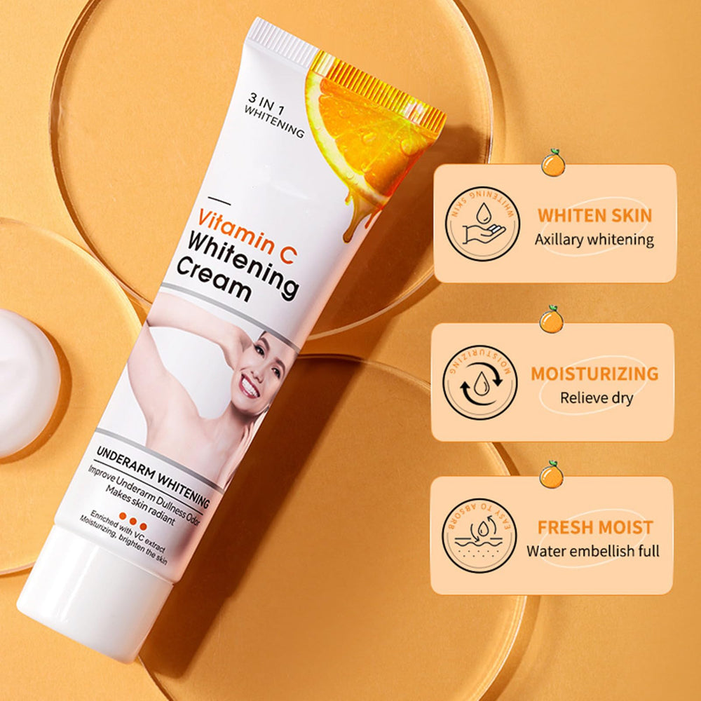 Go Ho Vitamin C cream on knees for brighter, more uniform complexion.