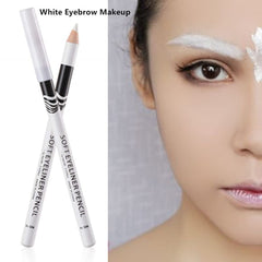 Go Ho white eyebrow eyeliner pencils swatches reveal bright pigment for crisp highlights.