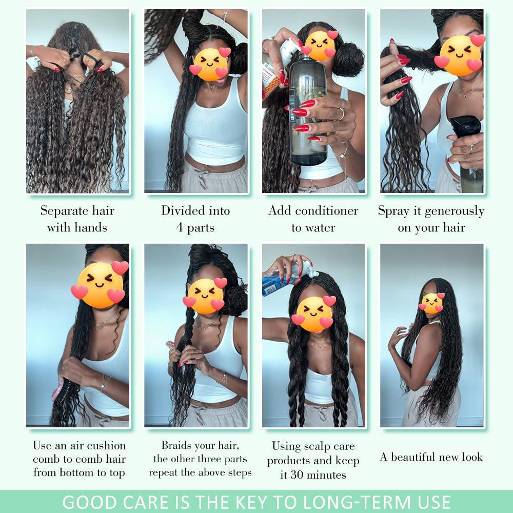 Goday 6-pack braiding hair bundle kit ready to style.