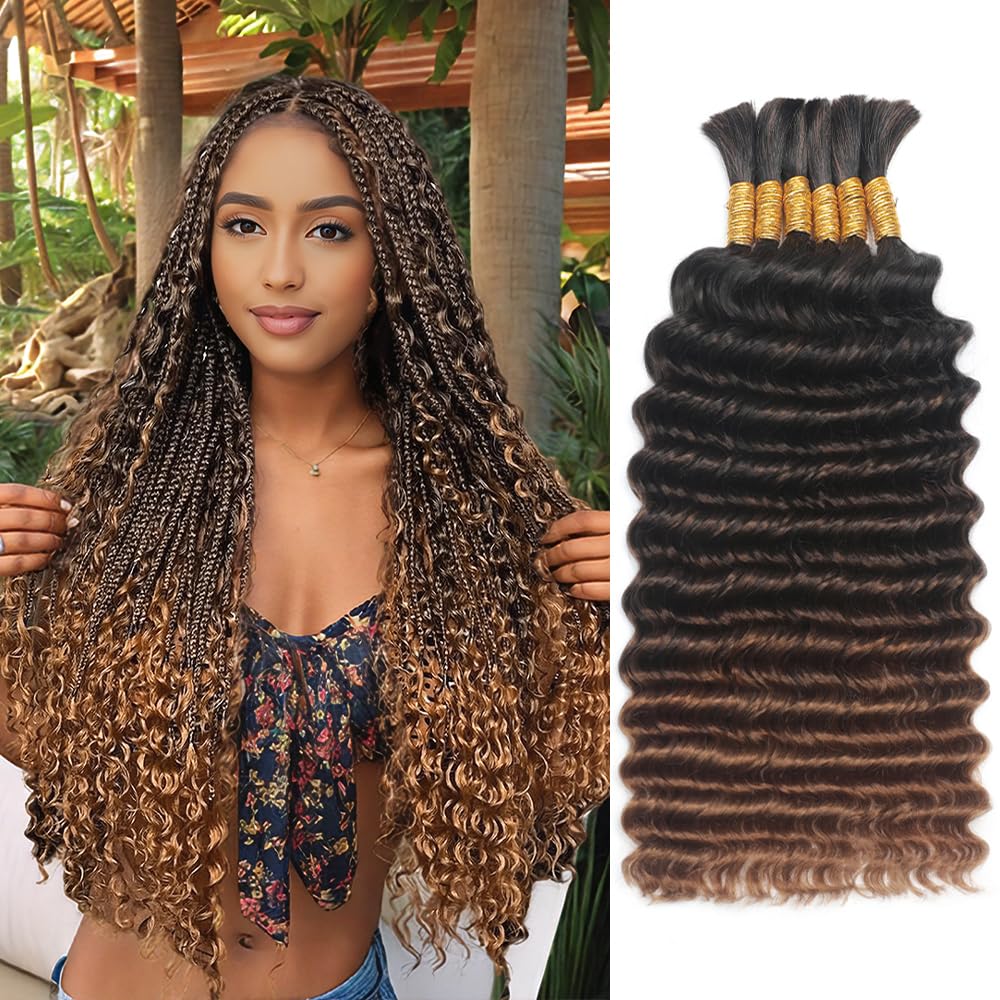 Goday ombre braiding hair with six bundles for fuller styles.