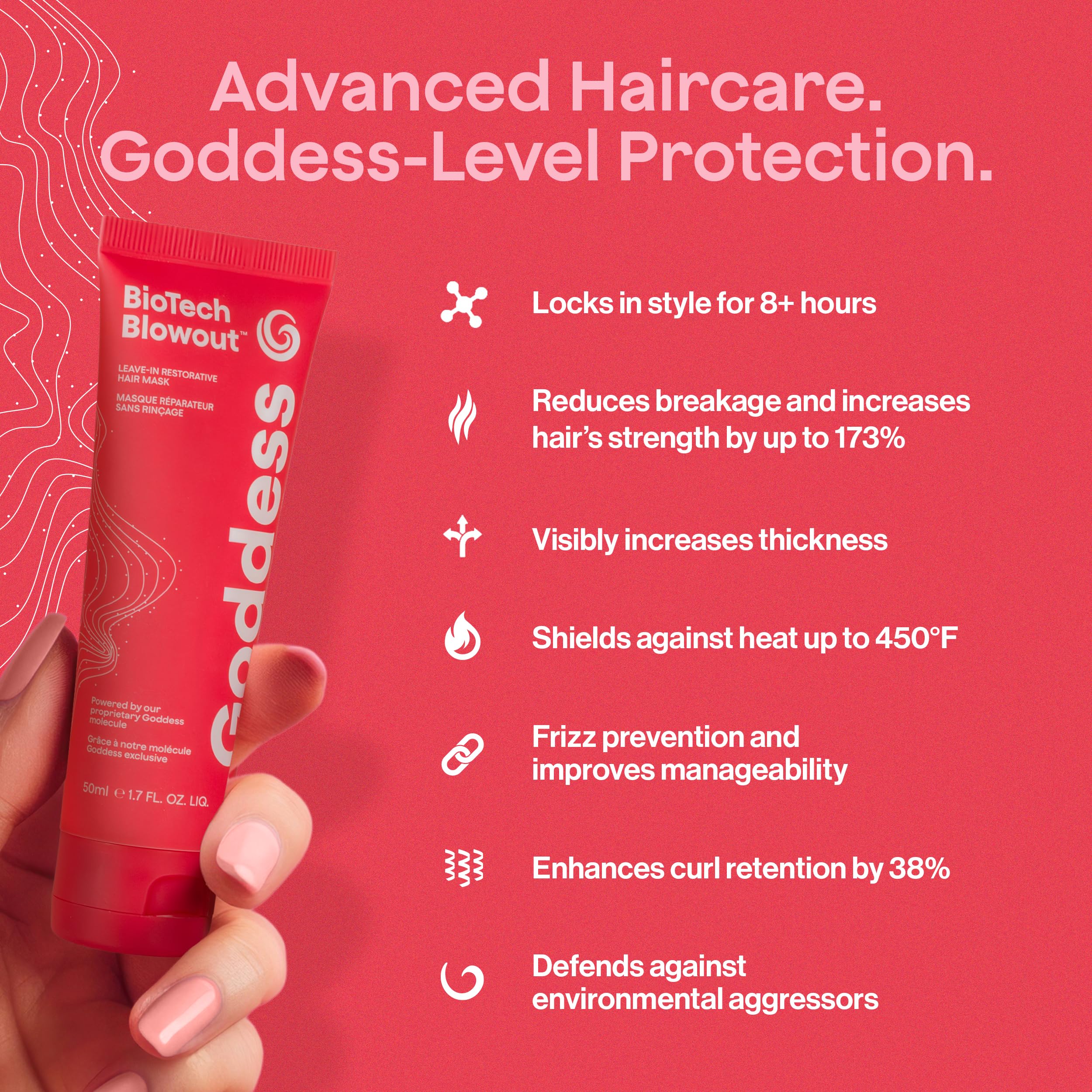 Goddess Maintenance daily-use leave-in supports easy styling and manageability.