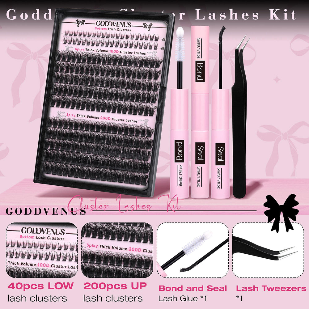 Goddvenus 16-20 mm cluster lashes offer versatile length customization
