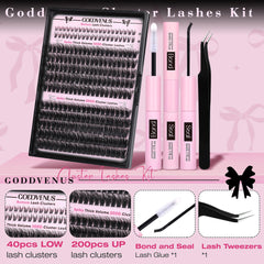 Goddvenus 16-20 mm cluster lashes offer versatile length customization